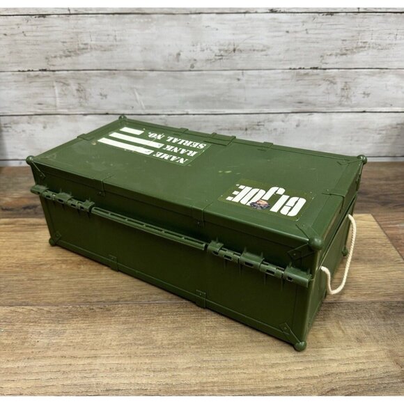 Vintage GI Joe Army Footlocker Storage Box With Rope Handles 1997 - Picture 2 of 9